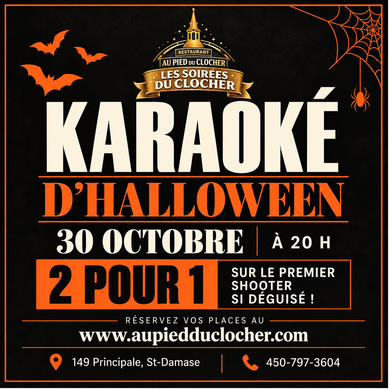 Karaoké d'Halloween aux Soirées du Clocher