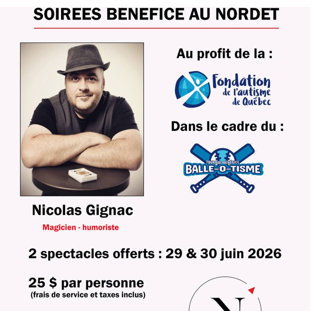 Spectacle Bénéfice Nicolas Gignac magicien