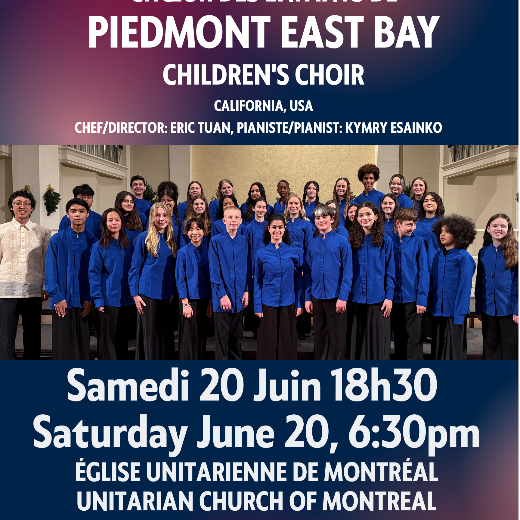 Piedmont Children's Choir in concert in Montreal