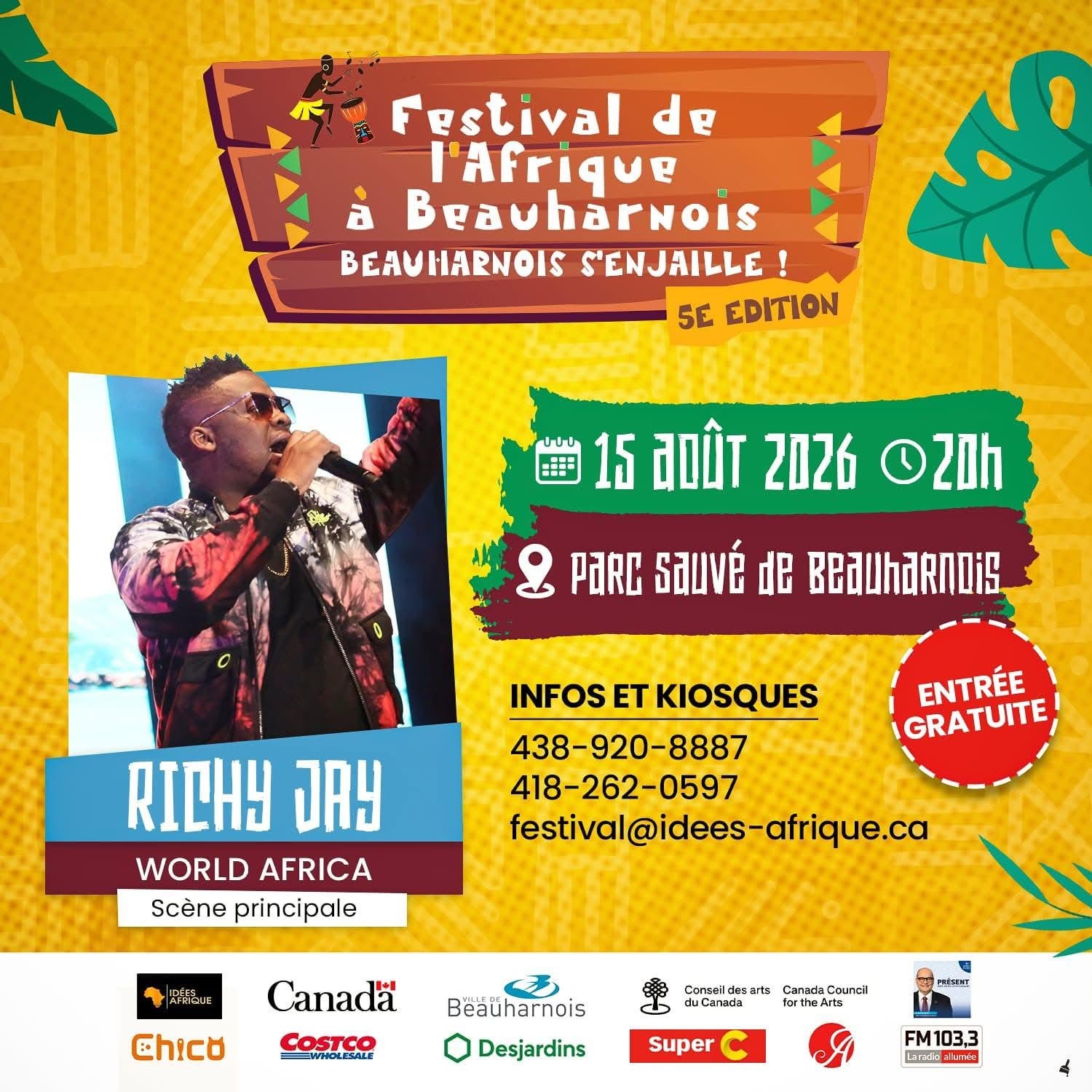Richy Jay au Festival de l'Afrique à Beauharnois