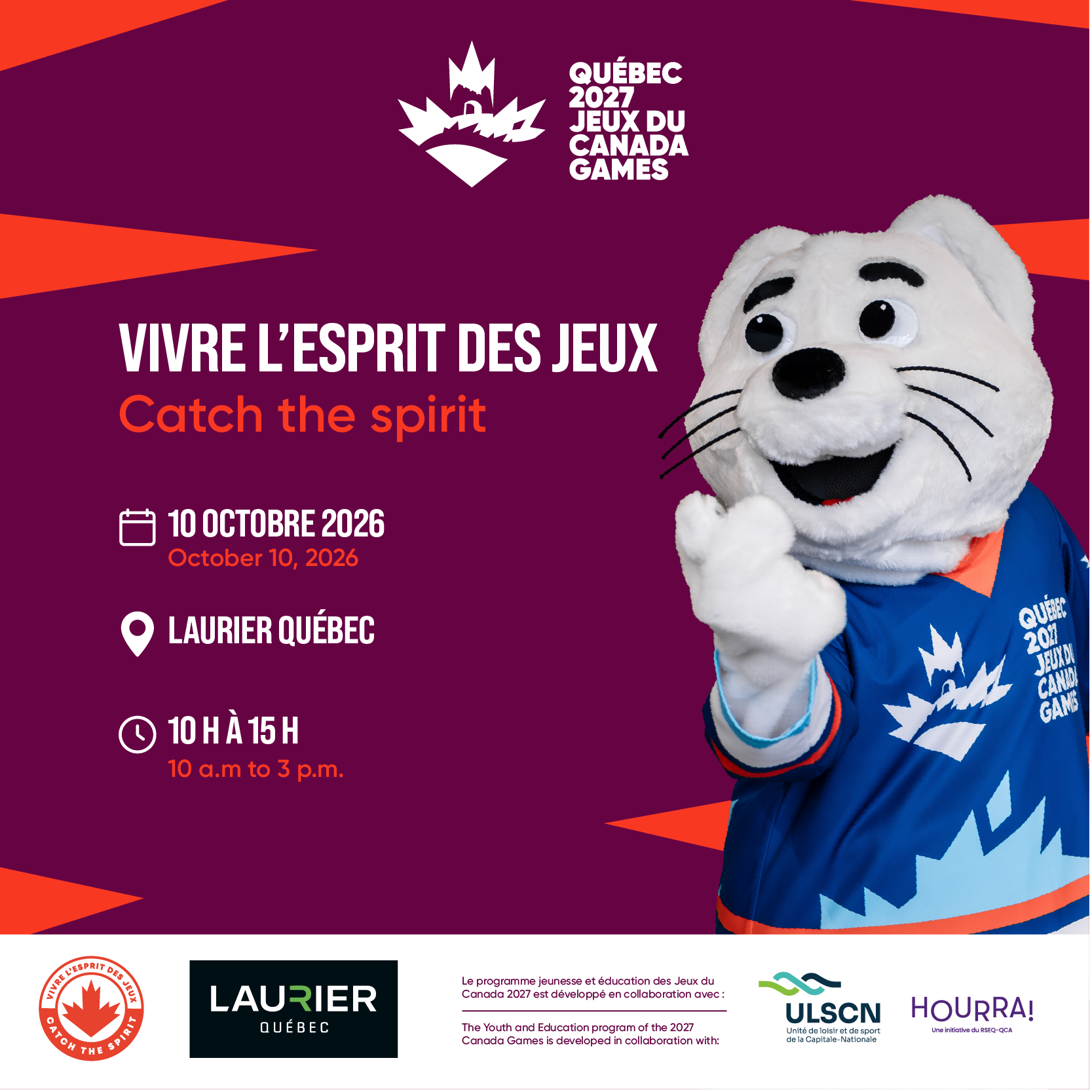 Les Jeux du Canada débarquent à Laurier Québec !
