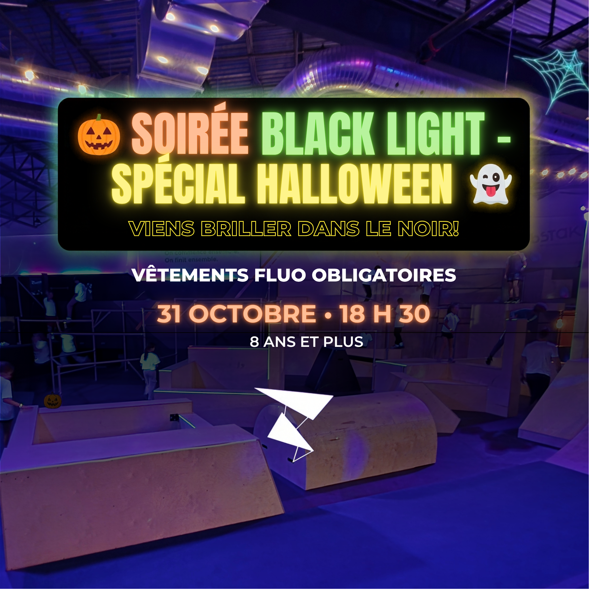 Soirée Black Light d'Halloween chez Obstak