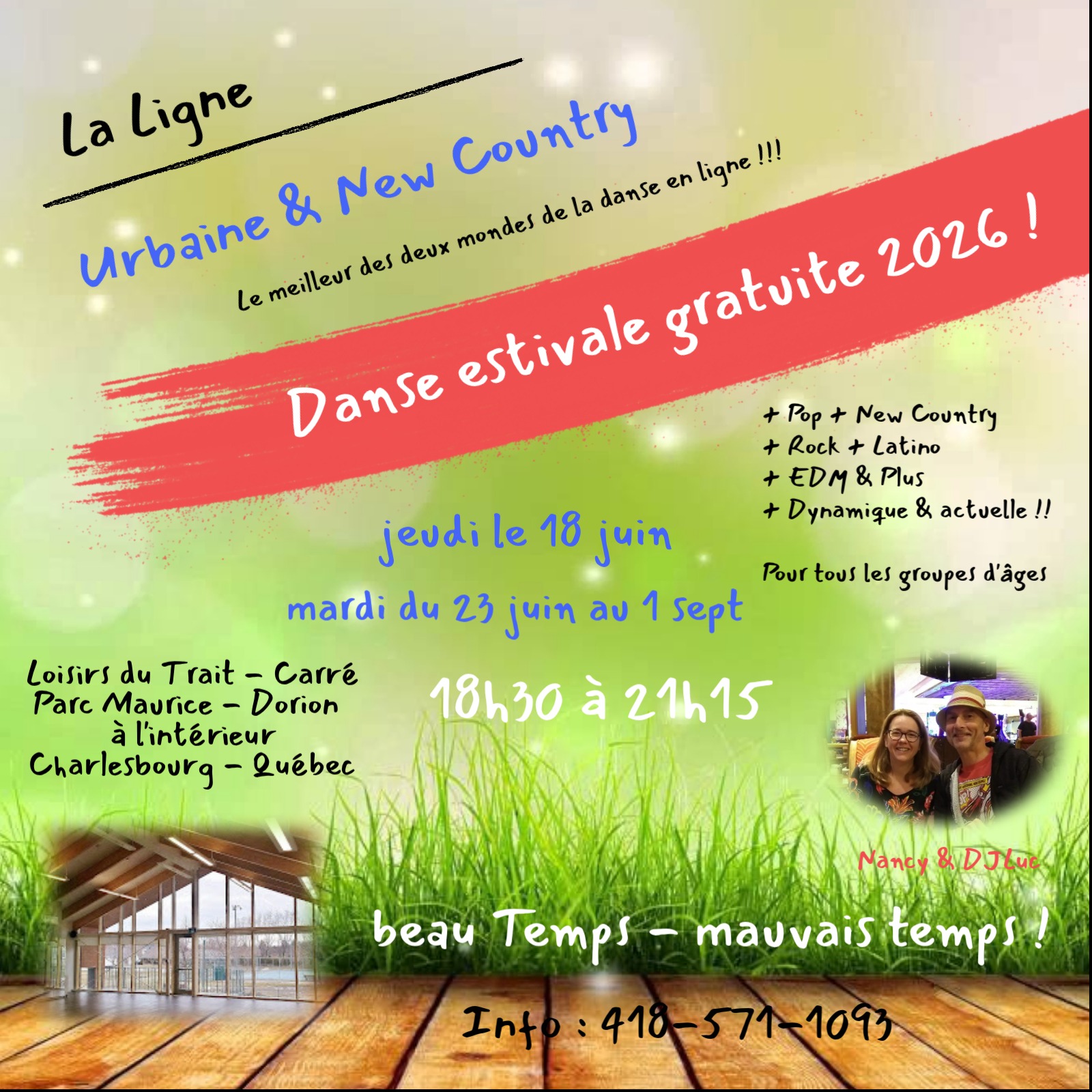 Danse estivale gratuite 2026
