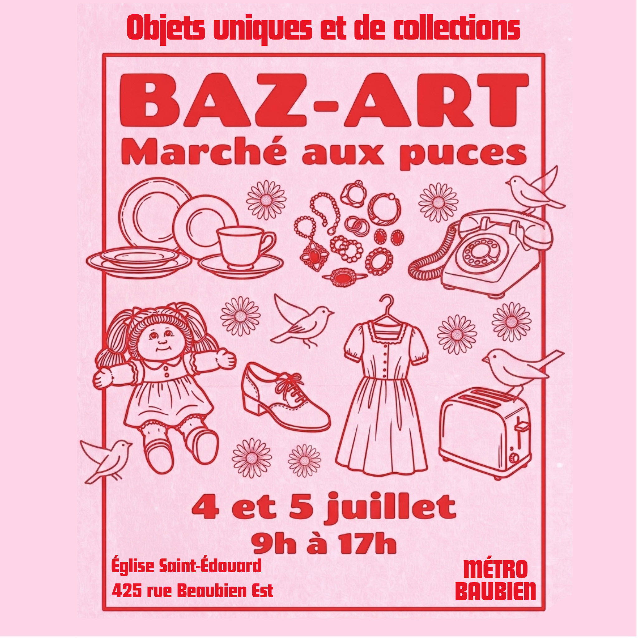 Marché aux puces BAZ-ART à l’Église Saint-Édouard